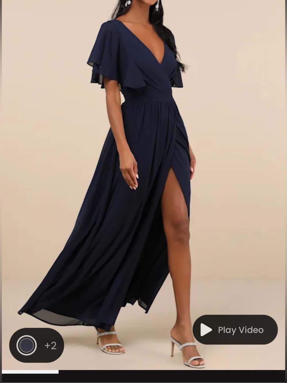 Navy Maxi Wrap Dress